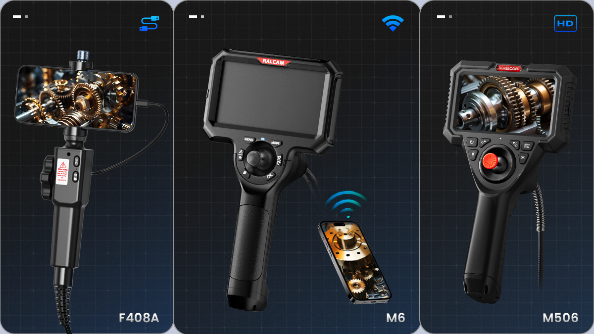 WiFi, USB, or Built-In Screen? Choosing a Borescope Display Type